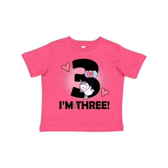 Inktastic 3rd Birthday 3 Year Old Girl Unicorn Girls Toddler T-Shirt