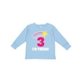 thumbnail image 1 of Inktastic 3rd Birthday 3 Year Old Girls Rainbow Star Girls Long Sleeve Toddler T-Shirt, 1 of 5
