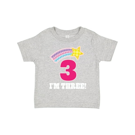 Inktastic 3rd Birthday 3 Year Old Girls Rainbow Star Girls Toddler T-Shirt