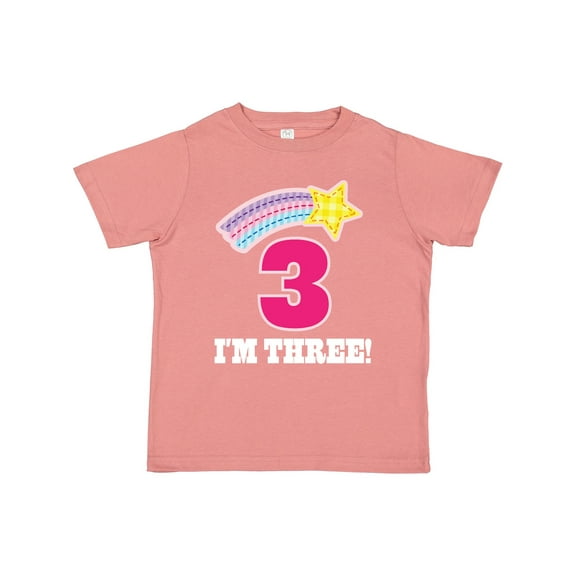 Inktastic 3rd Birthday 3 Year Old Girls Rainbow Star Girls Toddler T-Shirt