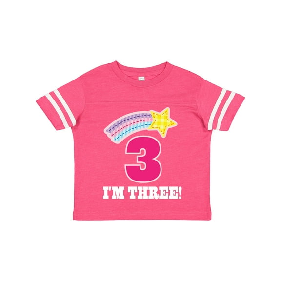 Inktastic 3rd Birthday 3 Year Old Girls Rainbow Star Girls Toddler T-Shirt