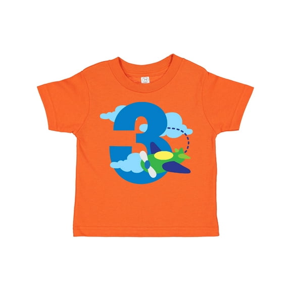 Inktastic 3rd Birthday Airplane Pilot Boys Toddler T-Shirt