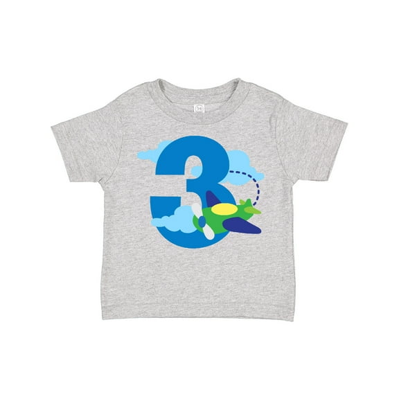 Inktastic 3rd Birthday Airplane Pilot Boys Toddler T-Shirt