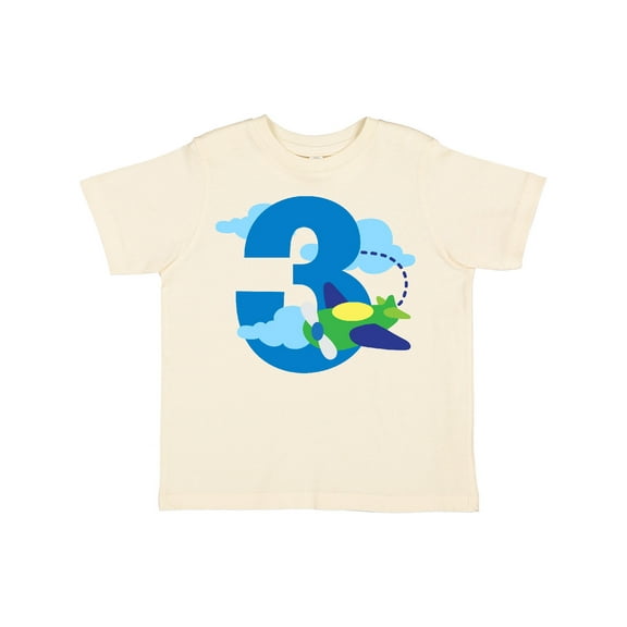 Inktastic 3rd Birthday Airplane Pilot Boys Toddler T-Shirt