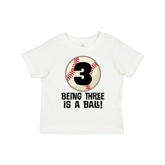 Inktastic 3rd Birthday Baseball 3 Year Old Boy Boys or Girls Toddler T-Shirt
