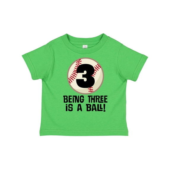 Inktastic 3rd Birthday Baseball 3 Year Old Boy Boys or Girls Toddler T-Shirt