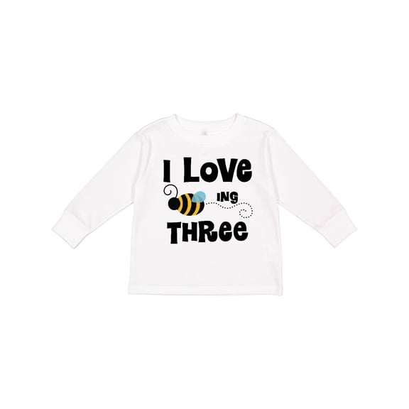 Inktastic 3rd Birthday Bee Boys or Girls Long Sleeve Toddler T-Shirt