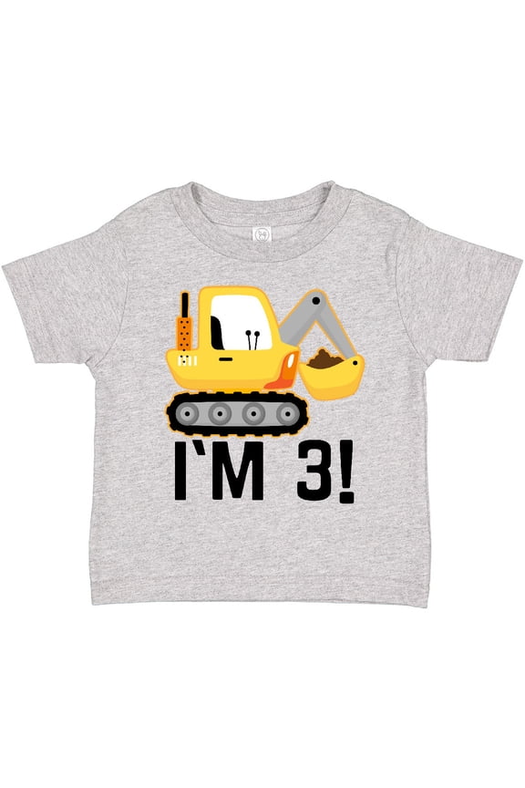 3rd Birthday Construction Party Boy Boys Toddler T-Shirt
