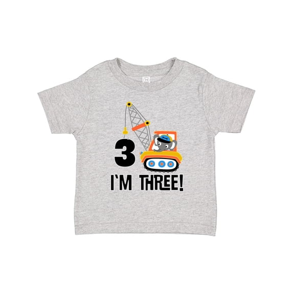 Inktastic 3rd Birthday Construction Truck Boys Boys Toddler T-Shirt