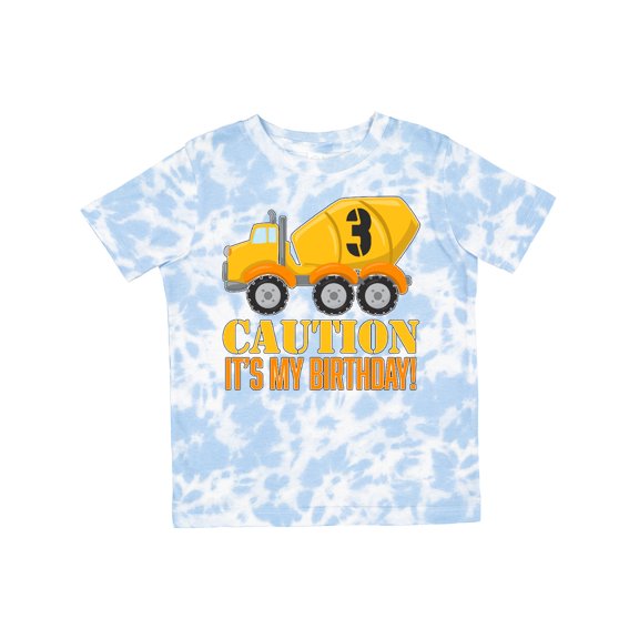 Inktastic 3rd Birthday Construction Truck, Cement Mixer 3 Years Old Boys Toddler T-Shirt
