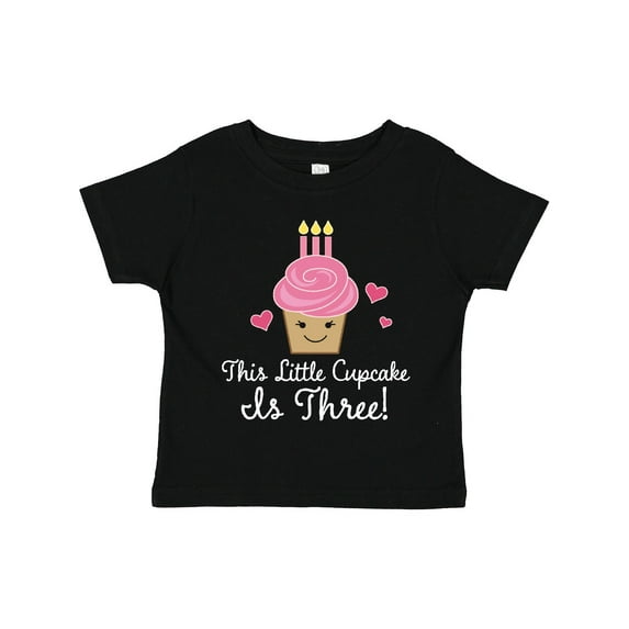 Inktastic 3rd Birthday Cupcake Girls Cute Girls Toddler T-Shirt