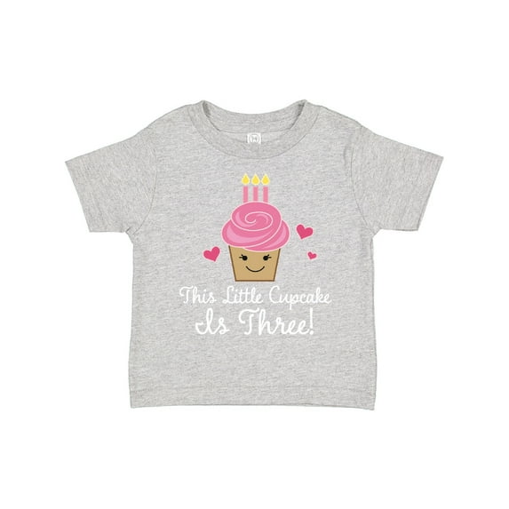 Inktastic 3rd Birthday Cupcake Girls Cute Girls Toddler T-Shirt