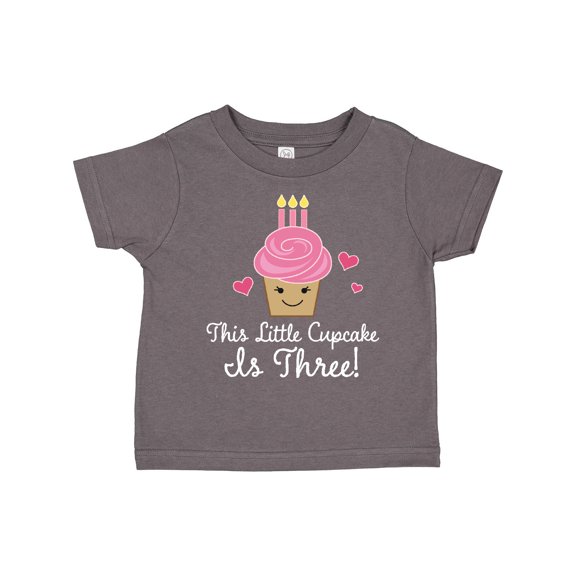 Inktastic 3rd Birthday Cupcake Girls Cute Girls Toddler T-Shirt
