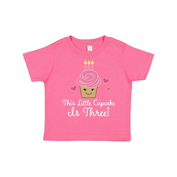 Inktastic 3rd Birthday Cupcake Girls Cute Girls Toddler T-Shirt