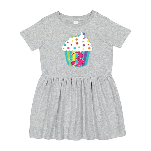 Inktastic 3rd Birthday Cupcake Girls Toddler Dress