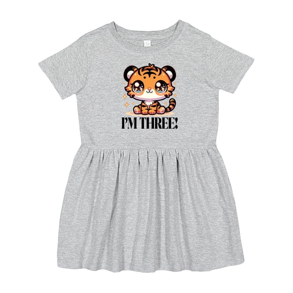 Inktastic 3rd Birthday Cute Tiger 3 Year Old Girls Toddler Dress