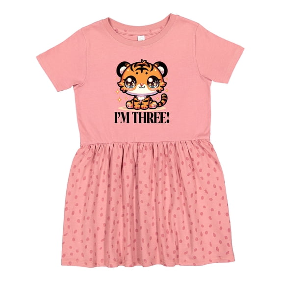 Inktastic 3rd Birthday Cute Tiger 3 Year Old Girls Toddler Dress