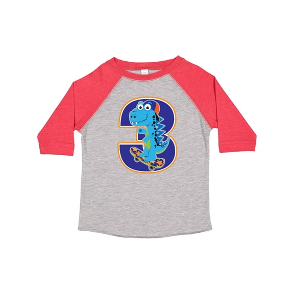 Inktastic 3rd Birthday Dinosaur Boy 3 Year Old Boys Toddler T-Shirt