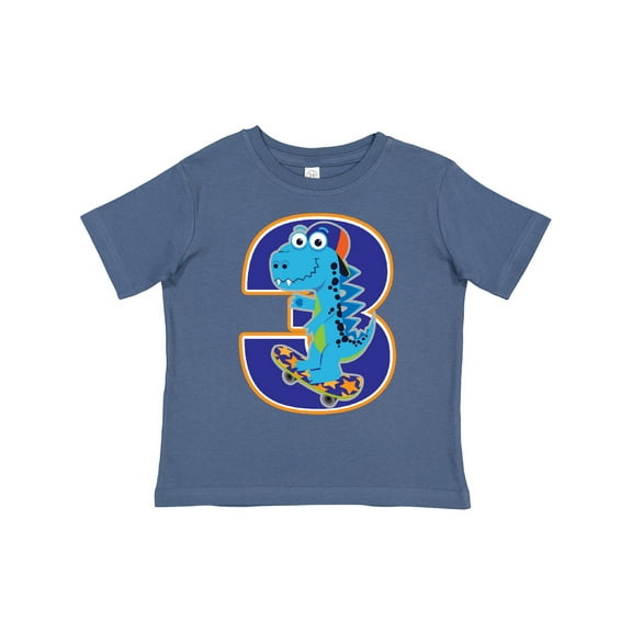 Inktastic 3rd Birthday Dinosaur Boy 3 Year Old Boys Toddler T-Shirt