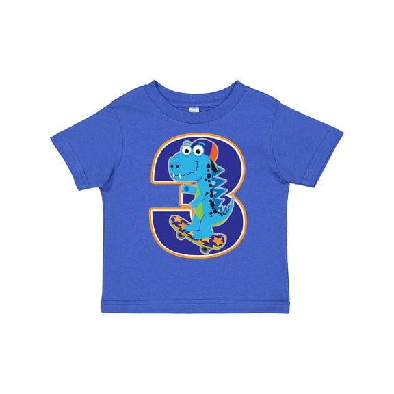 Inktastic 3rd Birthday Dinosaur Boy 3 Year Old Boys Toddler T-Shirt