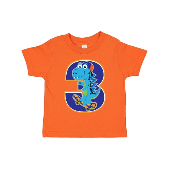 Inktastic 3rd Birthday Dinosaur Boy 3 Year Old Boys Toddler T-Shirt