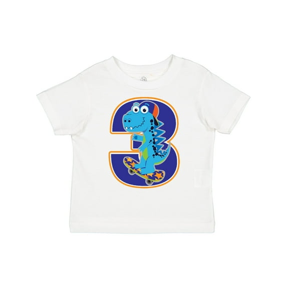 Inktastic 3rd Birthday Dinosaur Boy 3 Year Old Boys Toddler T-Shirt