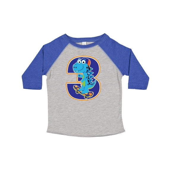 Inktastic 3rd Birthday Dinosaur Boy 3 Year Old Boys Toddler T-Shirt