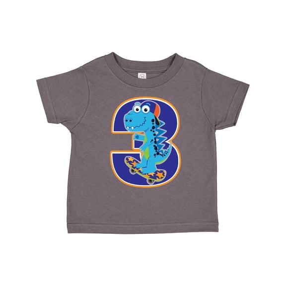 Inktastic 3rd Birthday Dinosaur Boy 3 Year Old Boys Toddler T-Shirt