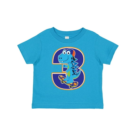 Inktastic 3rd Birthday Dinosaur Boy 3 Year Old Boys Toddler T-Shirt