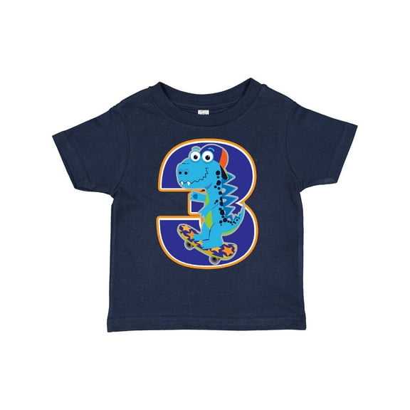 Inktastic 3rd Birthday Dinosaur Boy 3 Year Old Boys Toddler T-Shirt
