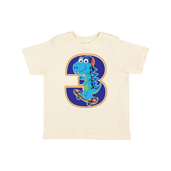 Inktastic 3rd Birthday Dinosaur Boy 3 Year Old Boys Toddler T-Shirt
