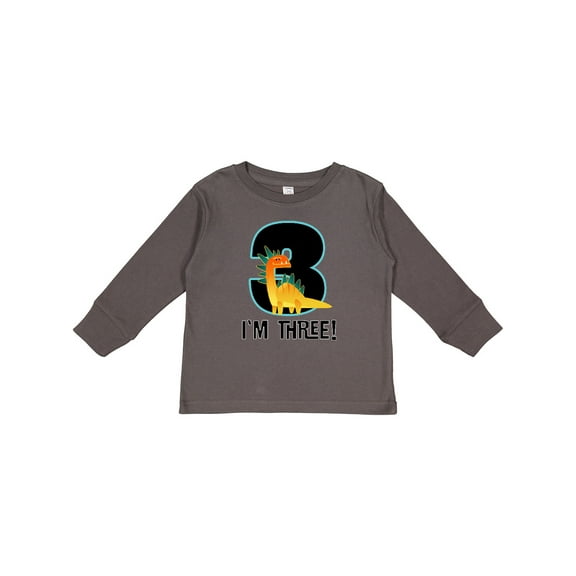 Inktastic 3rd Birthday Dinosaur Party Boys Long Sleeve Toddler T-Shirt
