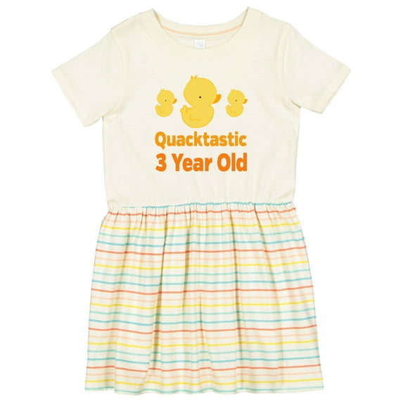 Inktastic 3rd Birthday Duck Quacktastic 3 Year Old Girls Toddler Dress