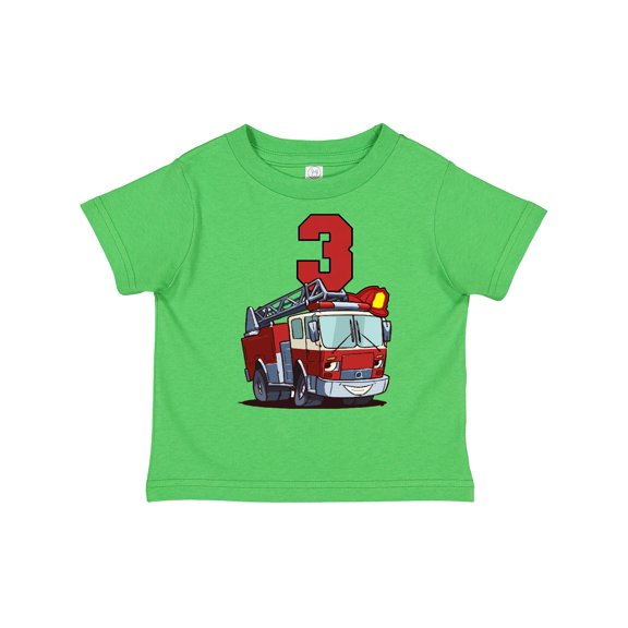 Inktastic 3rd Birthday Fire Truck Boys or Girls Toddler T-Shirt