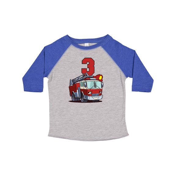 Inktastic 3rd Birthday Fire Truck Boys or Girls Toddler T-Shirt
