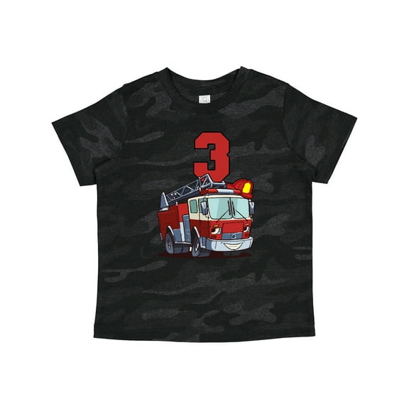 Inktastic 3rd Birthday Fire Truck Boys or Girls Toddler T-Shirt