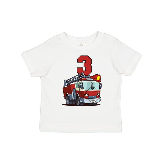 Inktastic 3rd Birthday Fire Truck Boys or Girls Toddler T-Shirt