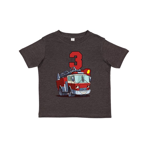 Inktastic 3rd Birthday Fire Truck Boys or Girls Toddler T-Shirt