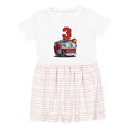 thumbnail image 1 of Inktastic 3rd Birthday Fire Truck Girls Toddler Dress, 1 of 5
