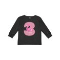 thumbnail image 1 of Inktastic 3rd Birthday Flamingo 3 Year Old Girl Girls Long Sleeve Toddler T-Shirt, 1 of 5