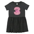 thumbnail image 1 of Inktastic 3rd Birthday Flamingo 3 Year Old Girl Girls Toddler Dress, 1 of 5