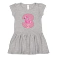 thumbnail image 1 of Inktastic 3rd Birthday Flamingo 3 Year Old Girl Girls Toddler Dress, 1 of 5