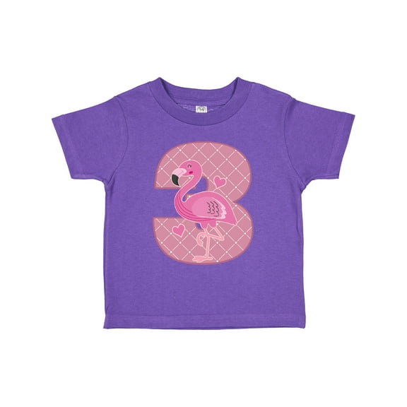 Inktastic 3rd Birthday Flamingo 3 Year Old Girl Girls Toddler T-Shirt