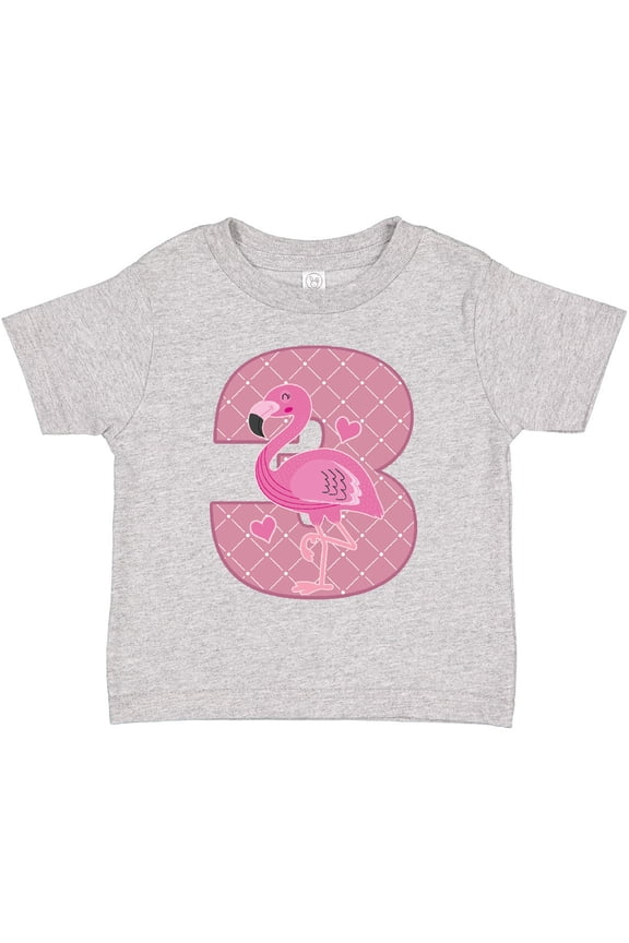 3rd Birthday Flamingo 3 Year Old Girl Girls Toddler T-Shirt