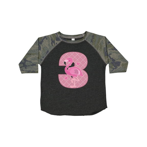 Inktastic 3rd Birthday Flamingo 3 Year Old Girl Girls Toddler T-Shirt