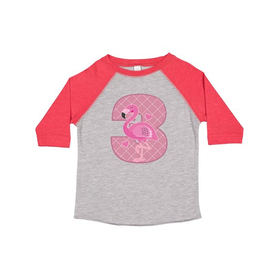 Inktastic 3rd Birthday Flamingo 3 Year Old Girl Girls Toddler T-Shirt