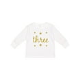 thumbnail image 1 of Inktastic 3rd Birthday Gold 3 Year Old Boys or Girls Long Sleeve Toddler T-Shirt, 1 of 5