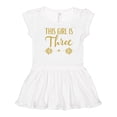 thumbnail image 1 of Inktastic 3rd Birthday Gold 3 Year Old Party Photo Girls Toddler Dress, 1 of 5