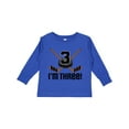 thumbnail image 1 of Inktastic 3rd Birthday Ice Hockey Sports Boys Party Boys Long Sleeve Toddler T-Shirt, 1 of 5