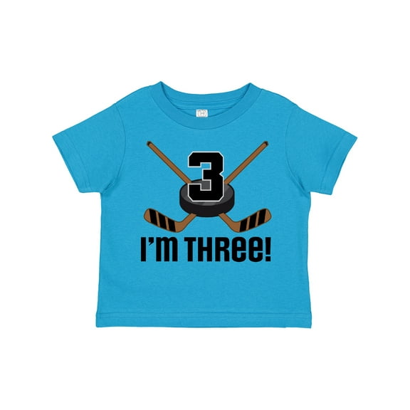 Inktastic 3rd Birthday Ice Hockey Sports Boys Party Boys Toddler T-Shirt